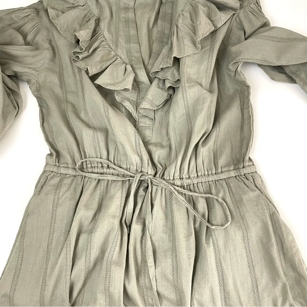 LAUREN Ralph Lauren Black Label Ruffled Tiered‎ Dress Sage